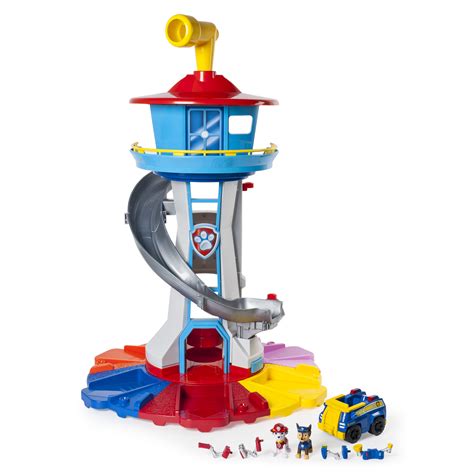 Push the buttons for lights and sounds. . Paw patrol my size lookout tower